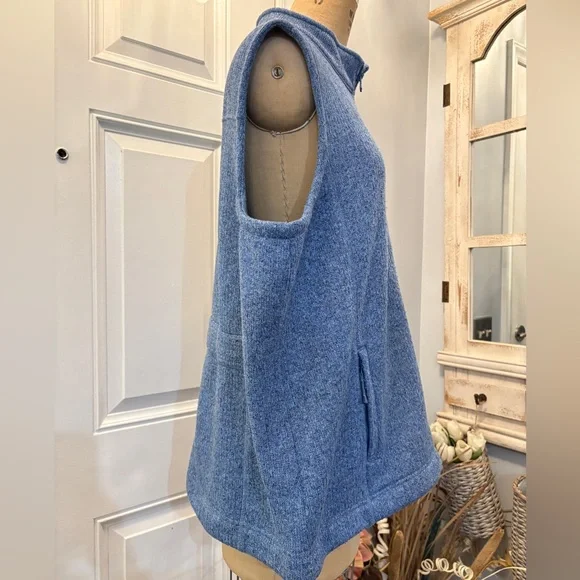 T‎ by Talbots Blue Women's Zip Vest 2XP Chic Layering Piece - Picture 2 of 10
